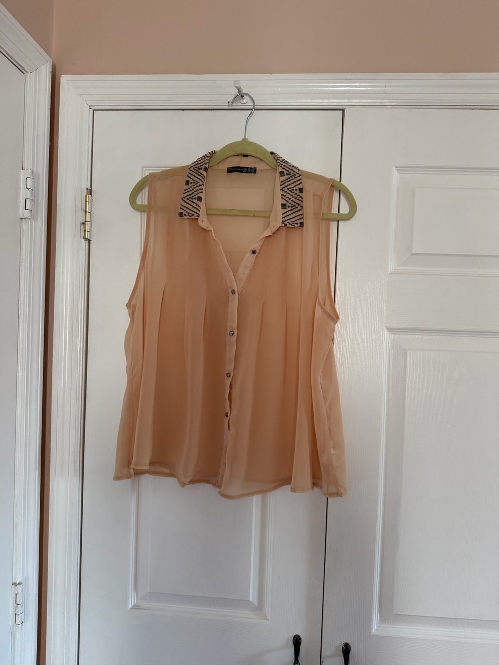 Vintage Atmosphere Coral/Beige Blouse